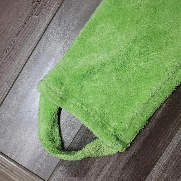 Vintage Lime Green Fuzzy Stirrup Pants Women's Size Small Microfiber - Picture 3 of 10